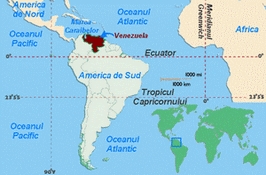 Harta localizare Venezuela