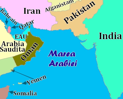 Harta - Marea Arabiei