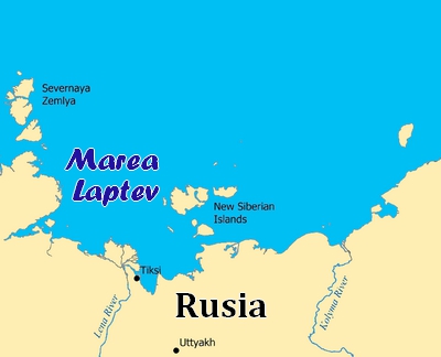 Harta - Marea Laptev