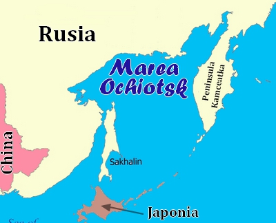 Harta - Marea Ochiotsk