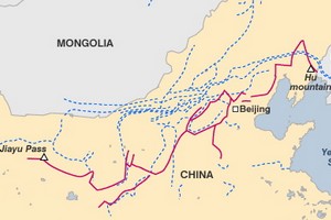 Harta cu Marele Zid Chinezesc