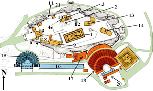Planul sitului arheologic al Acropolei din Atena
